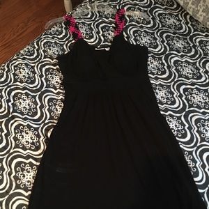Black knit dress